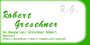 robert greschner business card